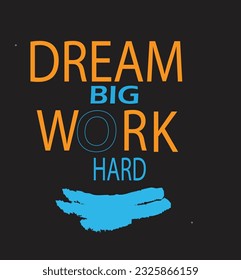 sueño gran trabajo duro diseño de tipografía vector para camiseta impresa