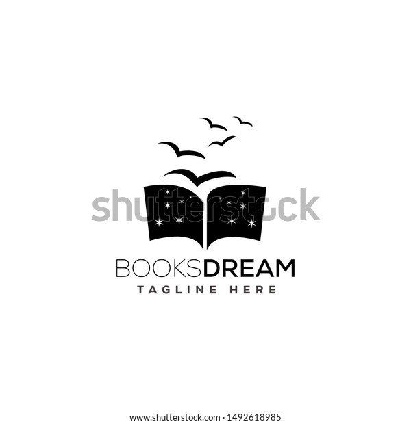 Dream Book Library Logo Stock Vector (Royalty Free) 1492618985 ...