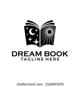 dream book logo vector. magic book vector