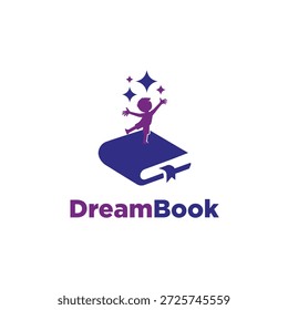 Libro de sueños Logo Vector Plantillas Simple