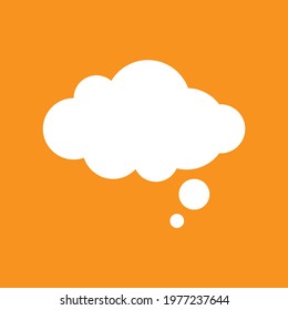 Dream bubble on red background. Talk, chat message, comment, communicate, messenger concept. Vector flat icon. Tint, hint, quote, citation. Help window. Chat speech. 