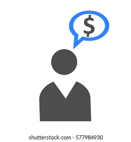 Dream. Business icon on a white background