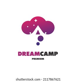 Icono vector Dream Camping aislado en fondo blanco, campamento