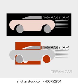 Dream car.
Monogram and symbol and text, design study on a specific theme.
