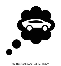 Icono De Glifo Vector De Coche De Sueño Para Uso Personal Y Comercial.
