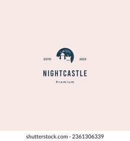 dream castle logo design retro hipster vintage