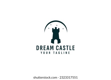 Dream castle logo vector icon illustration
