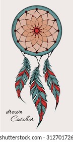 Dream Catcher. Amulet. vector illustration