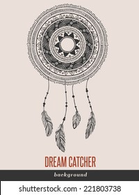 Dream Catcher, Boho, Ethnic, tribal backgound svg