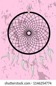 dream catcher boho native american indian talisman dreamcatcher. Clothes ethnic tribal design. Magic tribal feathers. Fashionable template
