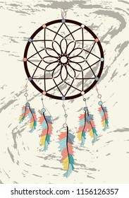 dream catcher boho native american indian talisman dreamcatcher. Clothes ethnic tribal design. Magic tribal feathers. Fashionable template