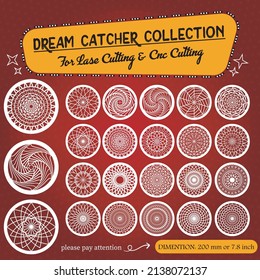 dream catcher or coaster for laser cutting and cnc cutting