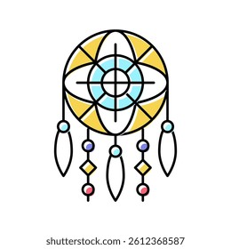 dream catcher color icon vector. dream catcher sign. isolated symbol illustration