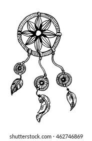 Dream Catcher. Doodle style.