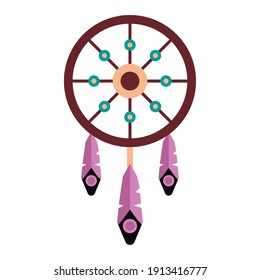 dream catcher ethnic culture boho icon vector illustration design