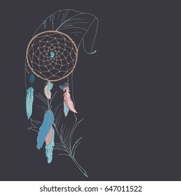 
Dream catcher in a feather 