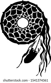 dream catcher with feather attached