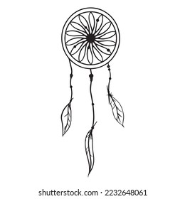 dream catcher graphic design vector illustration,hand draw,print use,art tattoo sketch