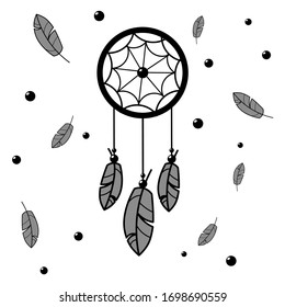 Dream catcher gypsy picture for cards and web design