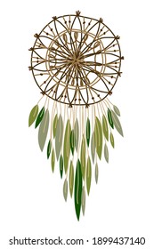 Dream catcher hand drawn vector illustration, native american poster, birthday cards, party, baby showers and greeting cards on white background