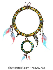 Dream catcher hand drawn vector