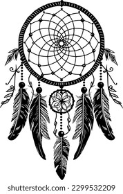 Dream Catcher - High Quality Vector Logo - Vector illustration ideal for T-shirt graphic