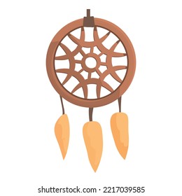 Dream Catcher Icon Cartoon Vector. Native Tribe. National Canada