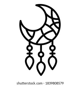 Dream catcher icon. Outline dream catcher vector icon for web design isolated on white background