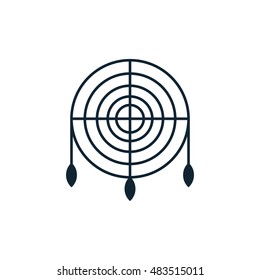 Dream catcher line icon Vector Illustration Image Web Material icon  Flat 