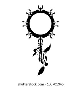 dream catcher native american symbol black silhouette