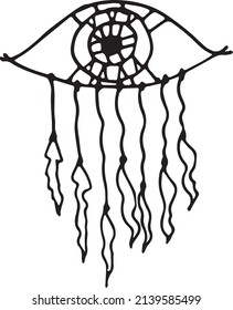 Dream catcher on a white background