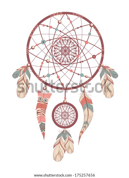 Dream Catcher Romantic Stock Vector (Royalty Free) 175257656 | Shutterstock