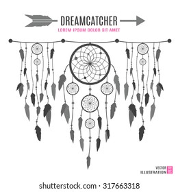 Dream catcher sign. Vector illustration