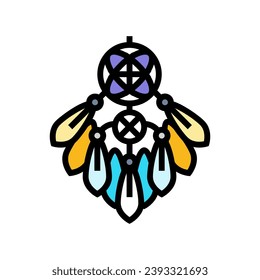 dream catcher sleep night color icon vector. dream catcher sleep night sign. isolated symbol illustration