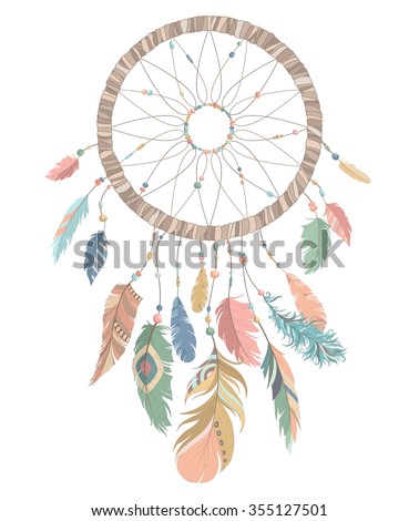 Dream Catcher Vector Stock Vector (Royalty Free) 355127501 - Shutterstock