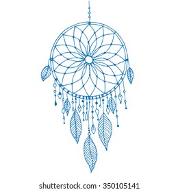Dream catcher, vector hand drawn illustration