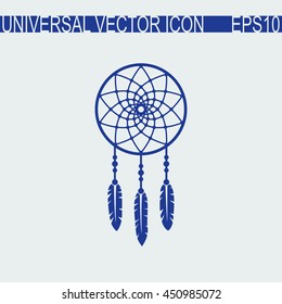 Dream Catcher Vector Icon.