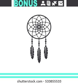 Dream Catcher Vector Icon.