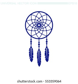 Dream Catcher Vector Icon.