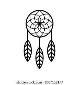 dream catcher vector icon isolated on white background