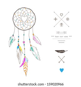 Dream  catcher, vector illustration