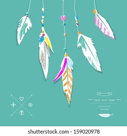 Dream  catcher, vector illustration