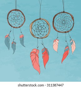 Dream catcher, vector illustration