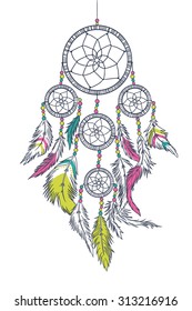 Dream catcher, vector illustration