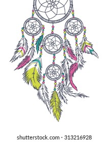 Dream catcher, vector illustration