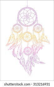 Dream catcher, vector illustration