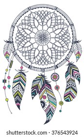 Dream catcher, vector illustration