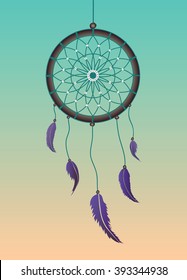 Dream catcher, vector illustration