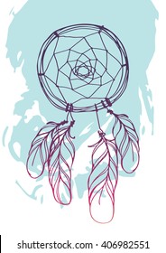 Dream catcher, vector illustration