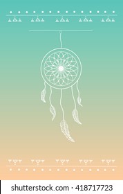 Dream catcher, vector illustration